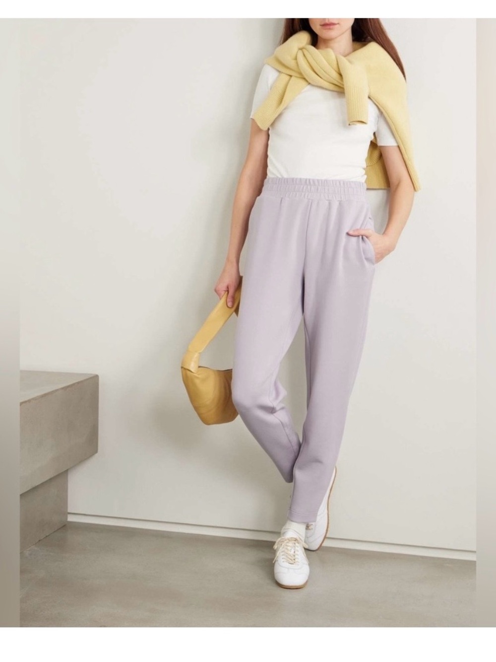 Varley DoubleSoft Lavender Elastic-Waist Slim Jogger Pants (25”) - Women